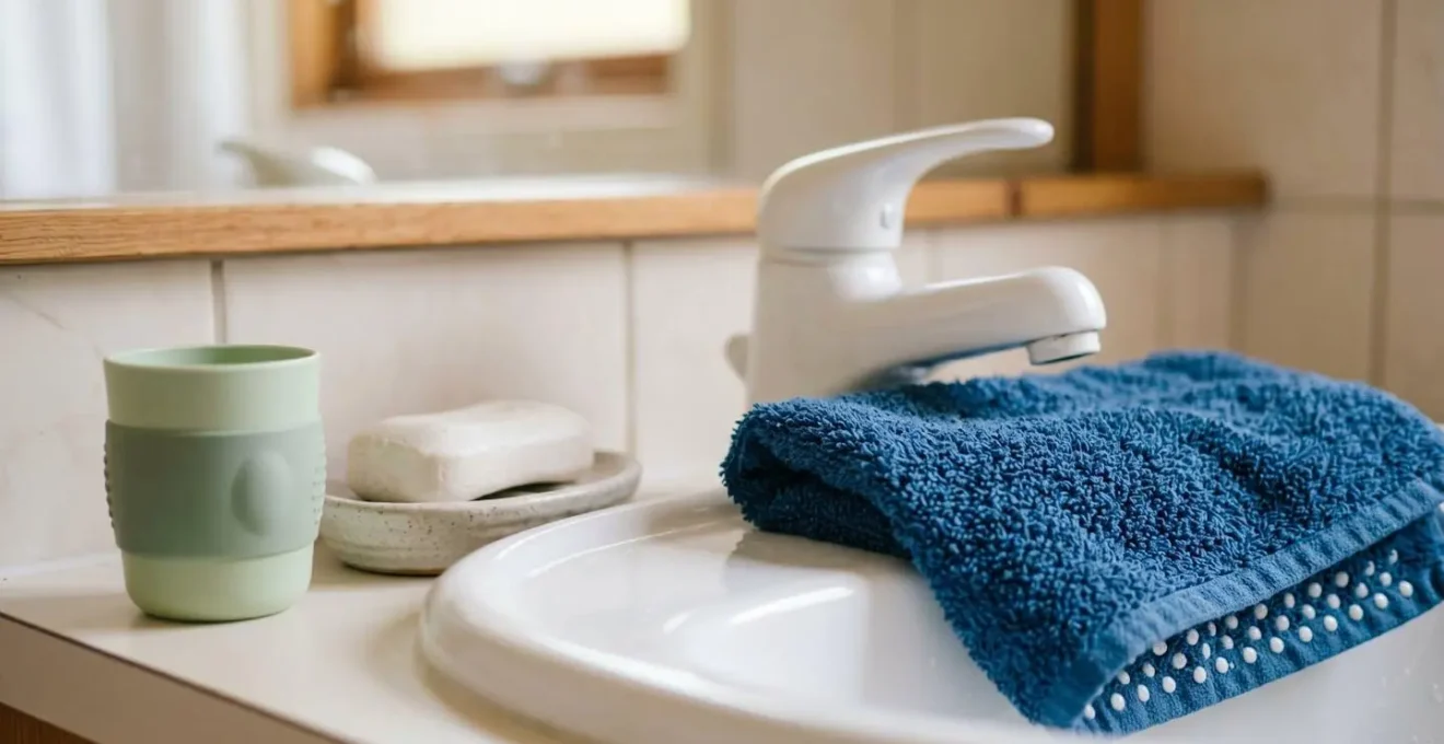 Interno di un bagno privato in piazzola attrezzato per famiglie con bambini